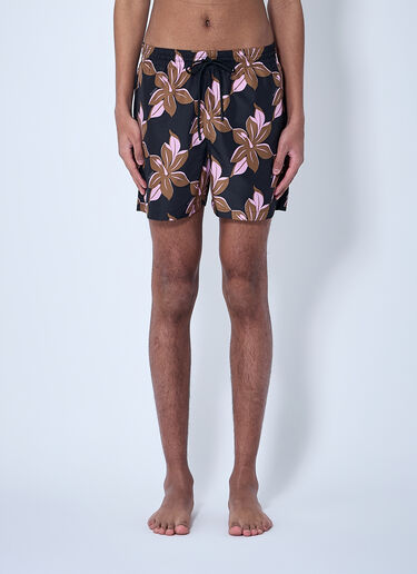 Gucci Printed Poplin Swim Shorts Brown guc0160010