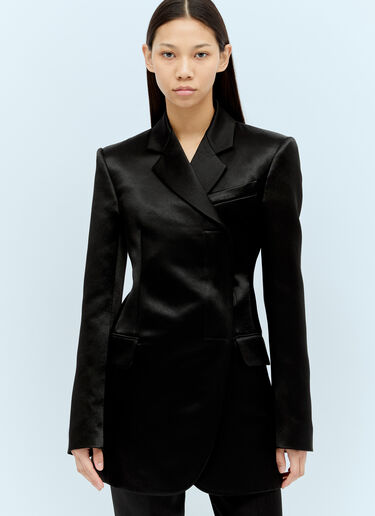 Sportmax Tailored Satin Blazer Black spx0256021