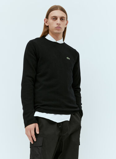 Comme des Garçons SHIRT x Lacoste Logo Patch Knit Swater Black cdg0154007