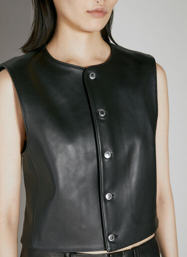 Alexander Wang Shrunken Button Up Vest Black awg0253025