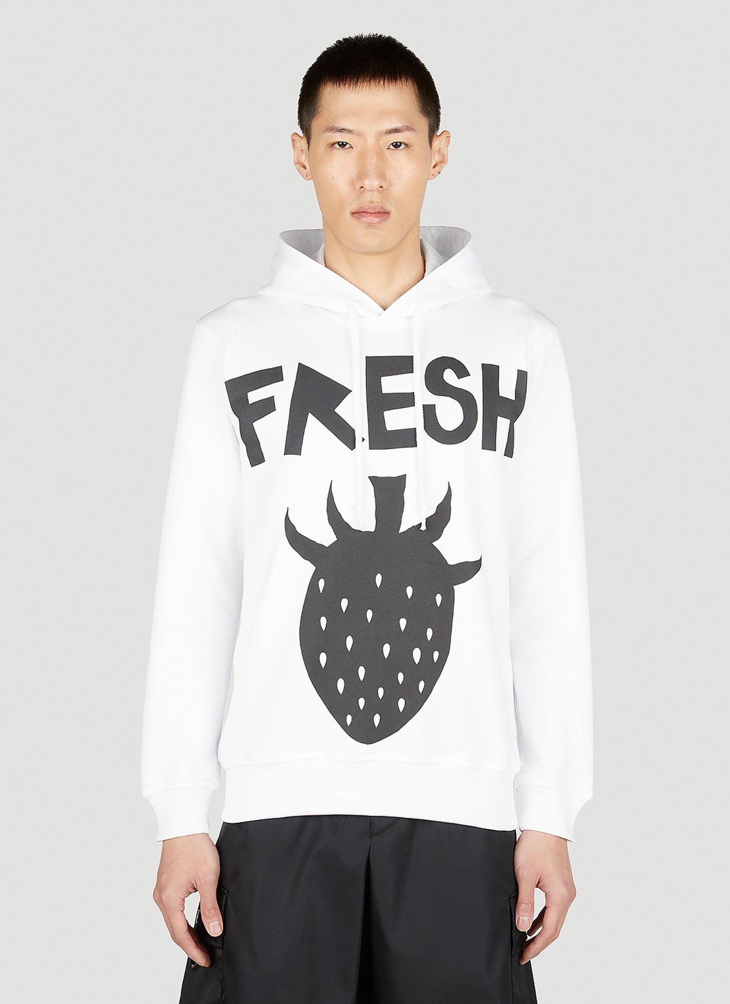 Shop Comme Des Garçons Shirt X Brett Westfall Strawberry Hooded Sweatshirt In White
