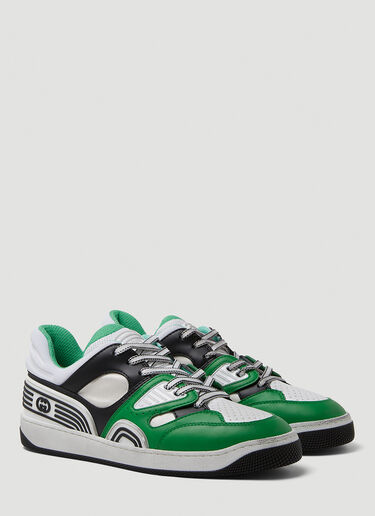 Gucci Basket Low Top Sneakers Green guc0250121