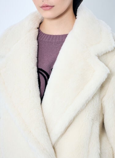 Max Mara Cropped Teddy Bear Icon Coat Cream max0259021