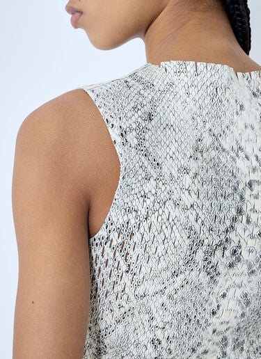 Snake-Print Embossed Tank Top Alexander Wang Snake-Print Embossed Tank Top White awg0259012
