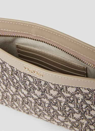 Max Mara Jacquard Logo Shoulder Bag Beige max0252073
