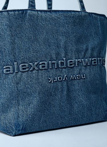 Alexander Wang Denim Punch Tote Bag Blue awg0259045