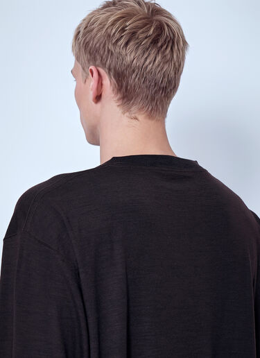 Studio Nicholson Pinhas Long Sleeve T-Shirt Brown stn0165006