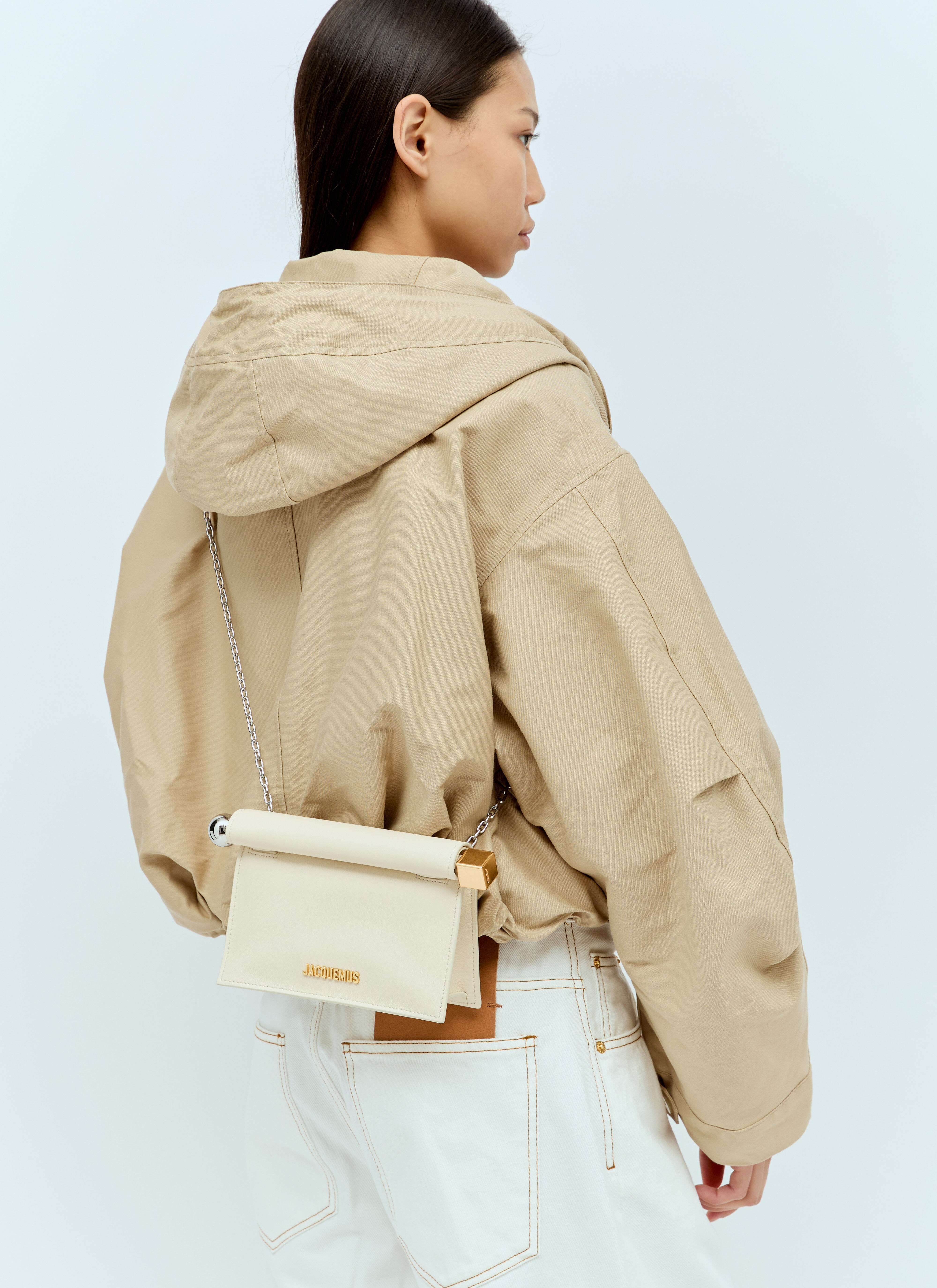 Jacquemus La Petit Pochette Rond Carre Clutch en Beige pour femme LN CC