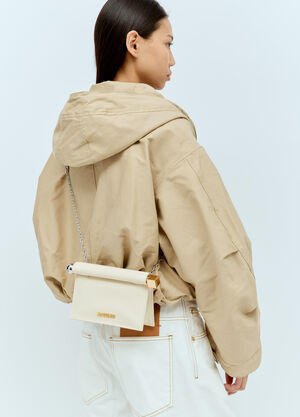 Jacquemus La Petit Pochette Rond Carré Clutch Beige jac0256088
