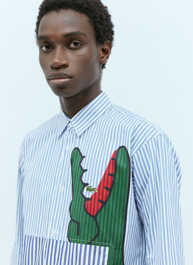 Comme des Garçons SHIRT x Lacoste Stripe-And-Logo Print Shirt Blue cdg0154008