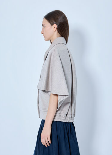 LN-CC® - Max Mara: Cape-Style Wool Jacket - Beige Max Mara Cape-Style Wool Jacket Beige max0265050
