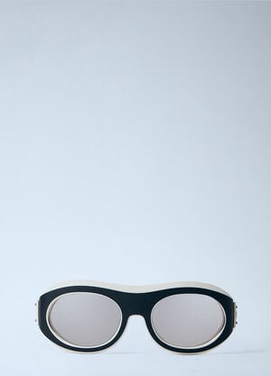 Moncler Oval Frame Sunglasses White lmo0364005