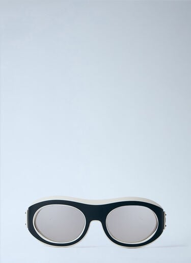 Moncler Oval Frame Sunglasses White lmo0364005