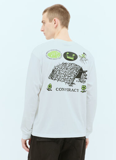 Brain Dead Conspiracy Long-Sleeve T-Shirt White bra0154004