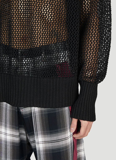 Mesh Sweater Sulvam Mesh Sweater Black sul0152009