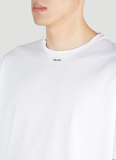 Prada 로고 프린트 티셔츠 White pra0152014