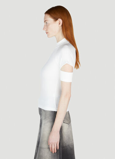 Helmut Lang Cut Out Cuffs Top White hlm0251009