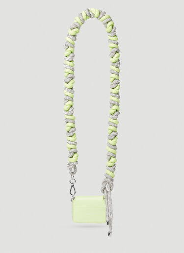 KARA Crystal Cord Chain Wallet Green kar0252003