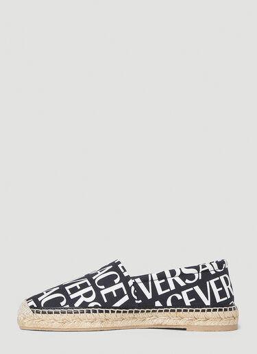 Versace Logo Print Espadrilles Black vrs0251037