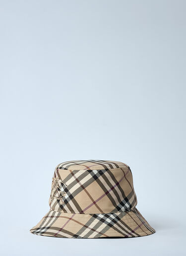 Burberry Check Twill Bucket Hat Beige bur0159034