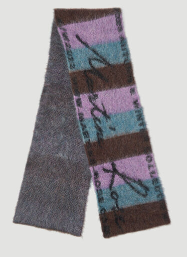 Martine Rose Brushed Signature Scarf Purple mtr0154015