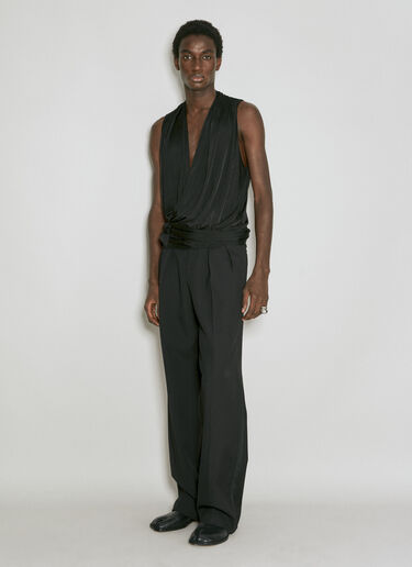 Wraparound Jersey Top Saint Laurent Wraparound Jersey Top Black sla0154006