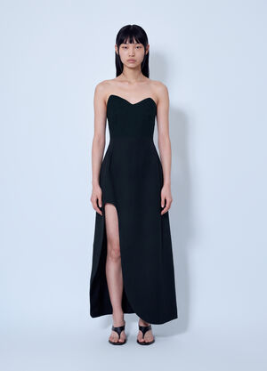 Jil Sander Heavy Textured Sable Gown Black jil0266002