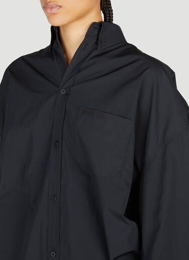Balenciaga Swing Shirt Dress Black bal0253016