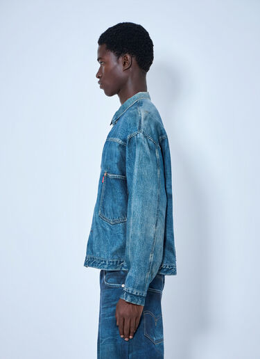 LN-CC® - Junya Watanabe: x Levi's Strauss Linen Denim Jacket - Blue Junya Watanabe x Levi's Strauss Linen Denim Jacket Blue jwn0164010