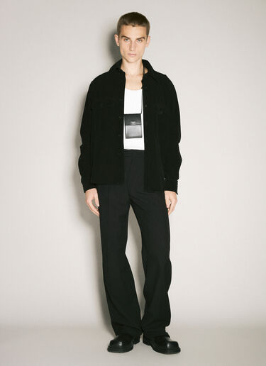 Saint Laurent Corduroy Overshirt Black sla0158008