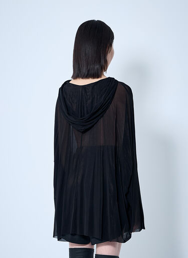 Rick Owens 连帽长袍上衣  黑色 ric0260009