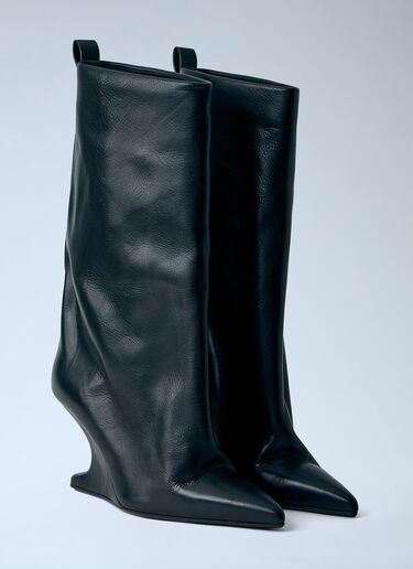 Rick Owens Cantilever 8 Sharp Flared Boots Black ric0263052