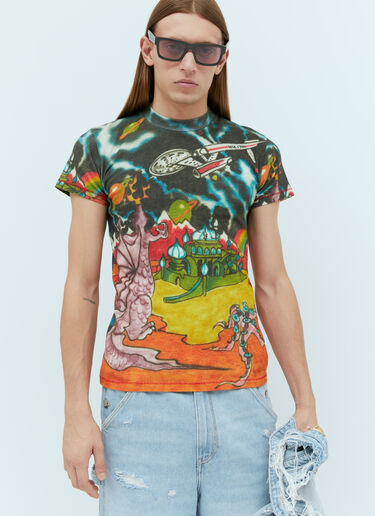 Graphic Print Knit Shirt ERL Graphic Print Knit Shirt Multicolour erl0154009