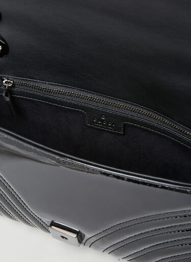 Gucci GG Marmont Patent Small Shoulder Bag Black guc0253186