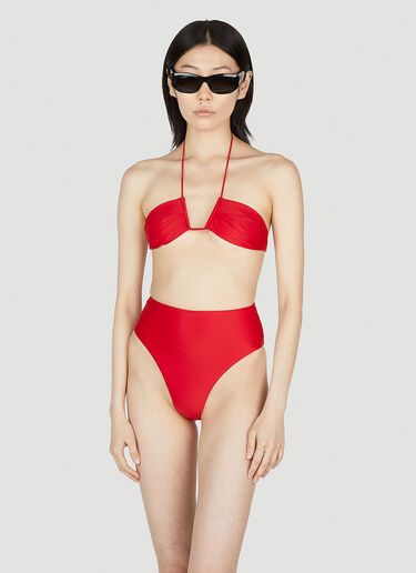 Ziah 90'S High Waist Bikini Bottoms Red zia0253004