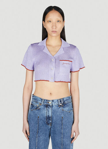 Jacquemus 르 오 브릴류 탑 퍼플 jac0251033