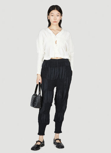 Issey Miyake Wrinkled Blocks Cardigan White ism0253002