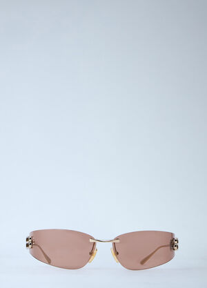 Balenciaga Gossip Rimless Logo Sunglasses Pink bal0263053