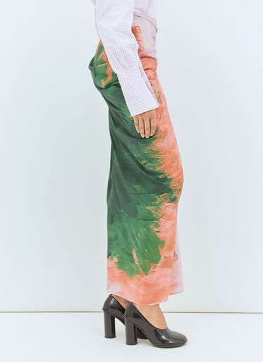 Dries Van Noten Long Draped Skirt Pink dvn0258013