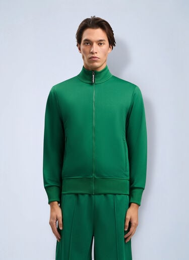 LN-CC® - Palm Angels: Curved Logo Track Jacket - Green Palm Angels Curved Logo Track Jacket Green pma0164098