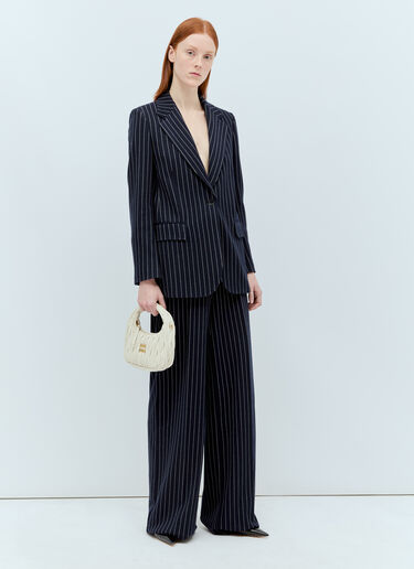 Max Mara Pinstripe Palazzo Pants Navy max0255029