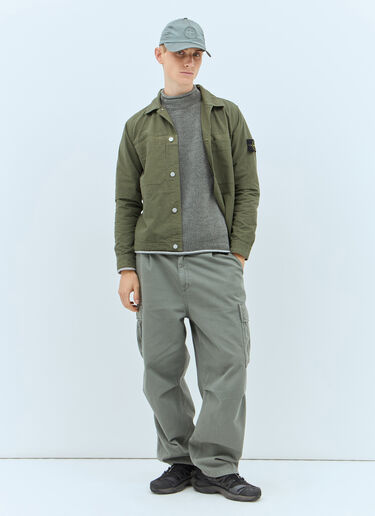 Stone Island 로고 패치 스웨터  그린 sto0158036