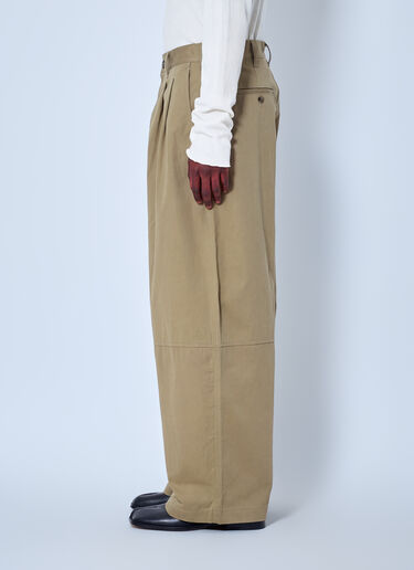 LN-CC® - Comme des Garçons Homme: Wide-Leg Pleated Trousers - Beige Comme des Garçons Homme Wide-Leg Pleated Trousers Beige cdh0164008
