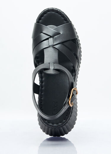 Chloé 나마 웨지 샌들 블랙 chl0257035