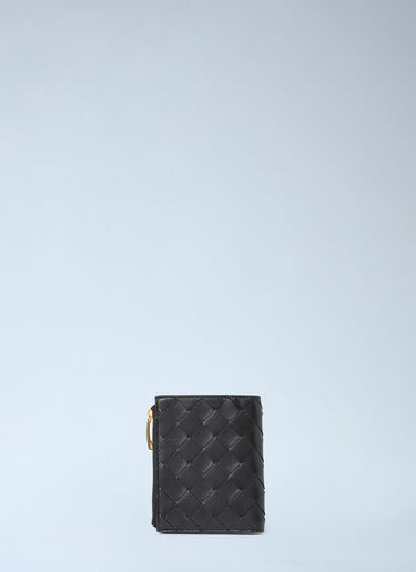 LN-CC® - Bottega Veneta: Small Intrecciato Wallet - Black Bottega Veneta Small Intrecciato Wallet Black bov0253051