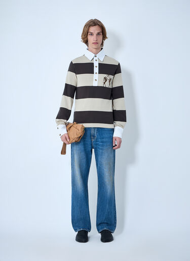 Vivienne Westwood Archive Rugby Cotton Polo Shirt Brown vvw0164014