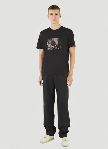 Saint Laurent Crewneck T-Shirt Black sla0143012