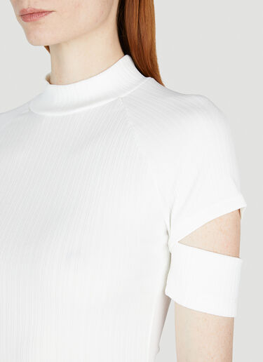 Helmut Lang Cut Out Cuffs Top White hlm0251009