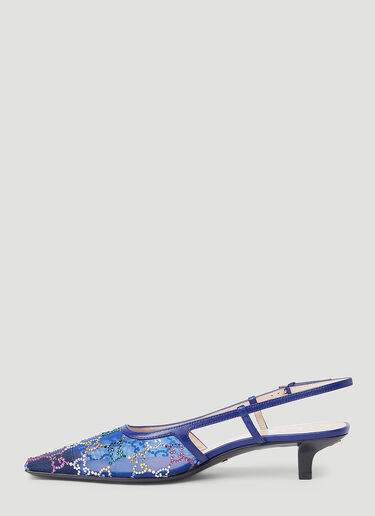 Gucci GG Slingback Pumps Blue guc0253108