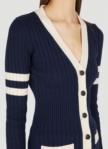 Durazzi Milano Ribbed Cardigan Blue drz0250015